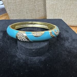 Sequin Nordstrom Multicolor Gold Tone Statement Enamel Bangle Bracelet # 119